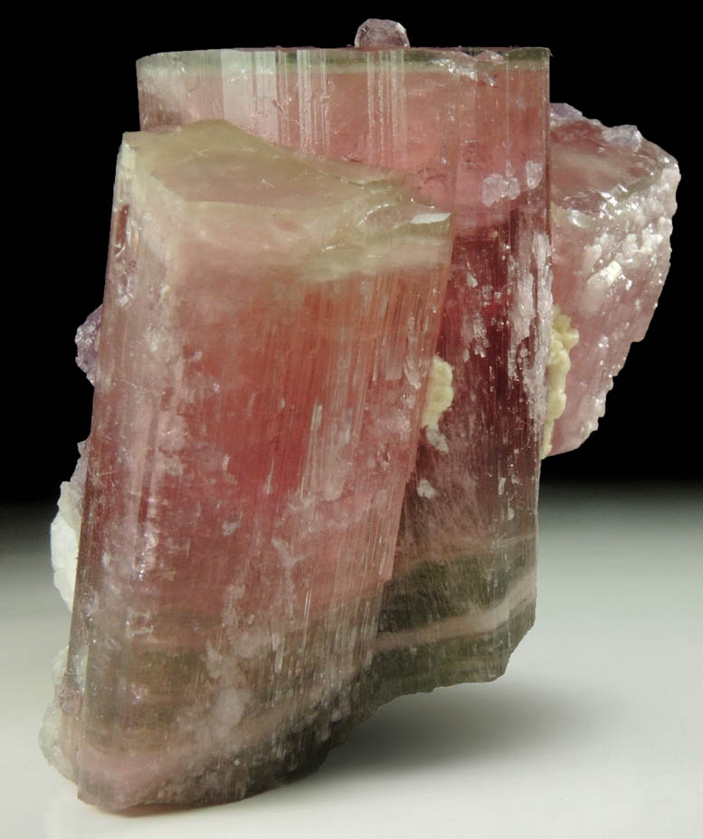 Elbaite var. Rubellite Tourmaline, Lepidolite, Albite from Himalaya Mine, Mesa Grande District, San Diego County, California