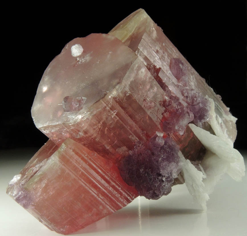 Elbaite var. Rubellite Tourmaline, Lepidolite, Albite from Himalaya Mine, Mesa Grande District, San Diego County, California