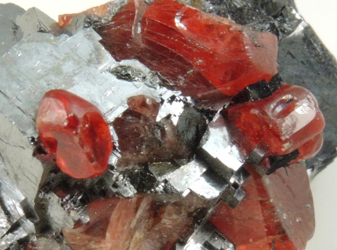 Rhodonite in Galena from Broken Hill, New South Wales, Australia