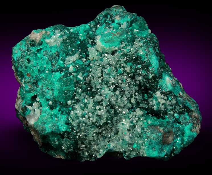 Dioptase with Calcite from Tsumeb Mine, Otavi-Bergland District, Oshikoto, Namibia