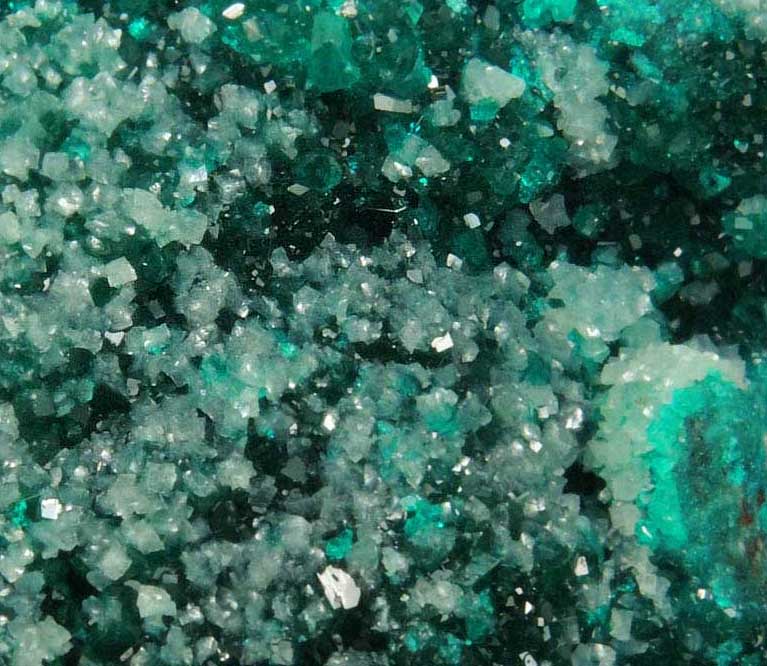 Dioptase with Calcite from Tsumeb Mine, Otavi-Bergland District, Oshikoto, Namibia