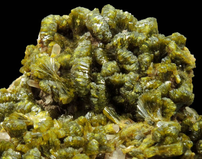 Epidote over Quartz from Imilchil, High Atlas Mountains, Errachidia Province, Morocco