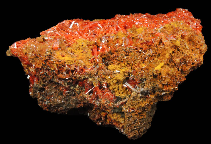 Crocoite from Red Lead Mine, Dundas, Tasmania, Australia