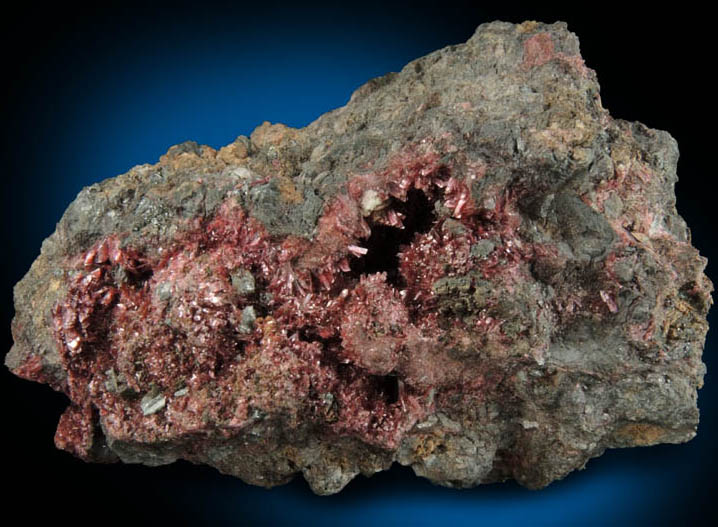 Erythrite on Skutterudite from Bou Azzer District, Anti-Atlas Mountains, Tazenakht, Ouarzazate, Morocco