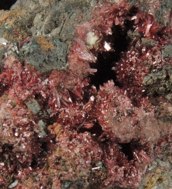 Erythrite on Skutterudite from Bou Azzer District, Anti-Atlas Mountains, Tazenakht, Ouarzazate, Morocco