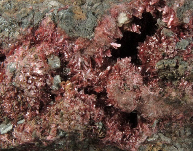 Erythrite on Skutterudite from Bou Azzer District, Anti-Atlas Mountains, Tazenakht, Ouarzazate, Morocco