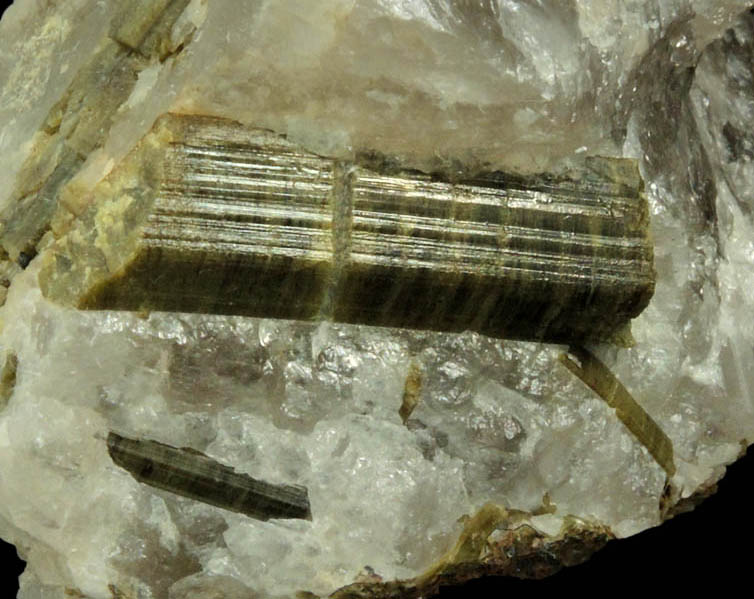 Epidote in Quartz from near Statesville, Iredell County, North Carolina