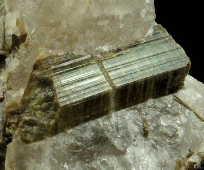 Epidote in Quartz from near Statesville, Iredell County, North Carolina