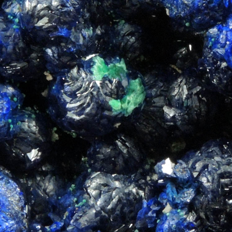 Azurite with minor Malachite from Cole Mine, Bisbee, Warren District, Cochise County, Arizona