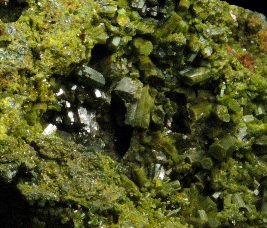 Pyromorphite from Wheatley Mine, Phoenixville District, Chester County, Pennsylvania