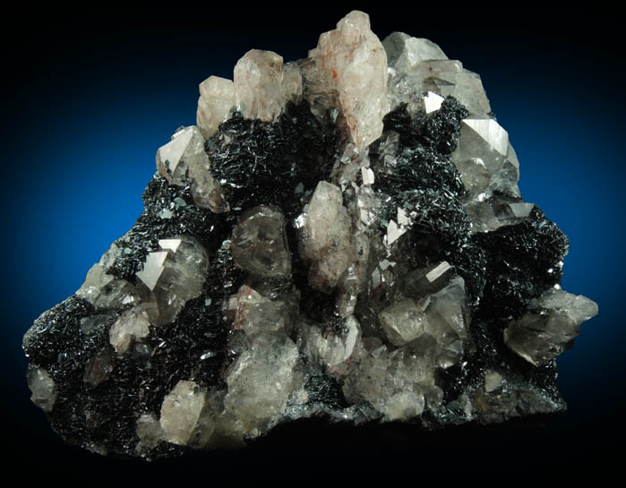 Barite and Quartz on Hematite from Florence Mine(?), 1 km southeast of Egremont, Cumbria, England