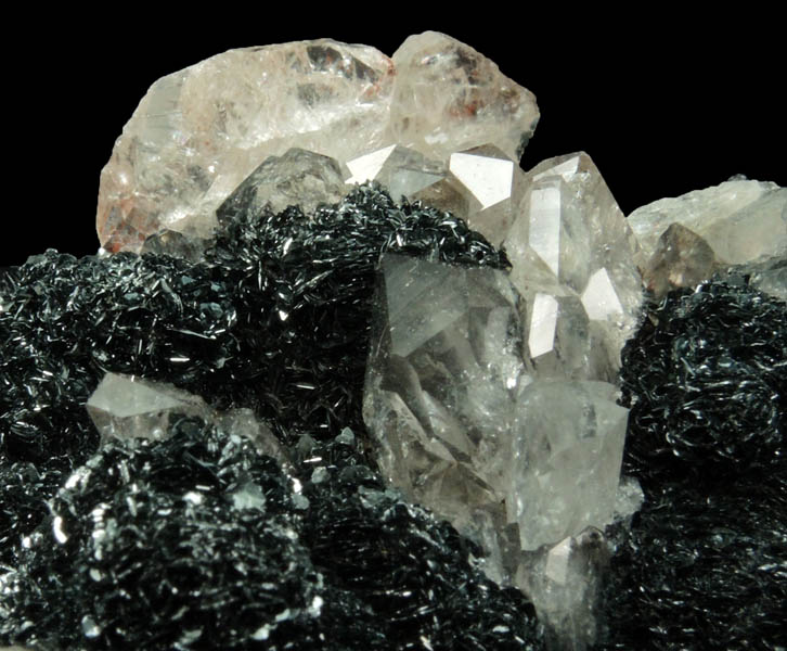 Barite and Quartz on Hematite from Florence Mine(?), 1 km southeast of Egremont, Cumbria, England