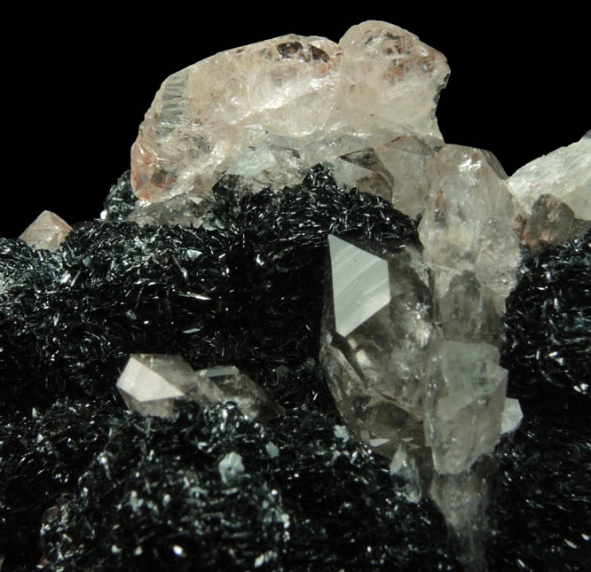 Barite and Quartz on Hematite from Florence Mine(?), 1 km southeast of Egremont, Cumbria, England