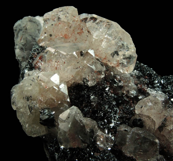 Barite and Quartz on Hematite from Florence Mine(?), 1 km southeast of Egremont, Cumbria, England