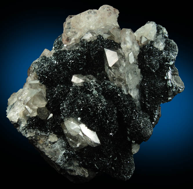 Barite and Quartz on Hematite from Florence Mine(?), 1 km southeast of Egremont, Cumbria, England