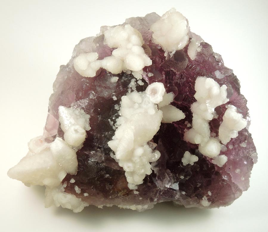 Calcite on Fluorite from Jingbian, Zongyang, Anqing, Anhui, China
