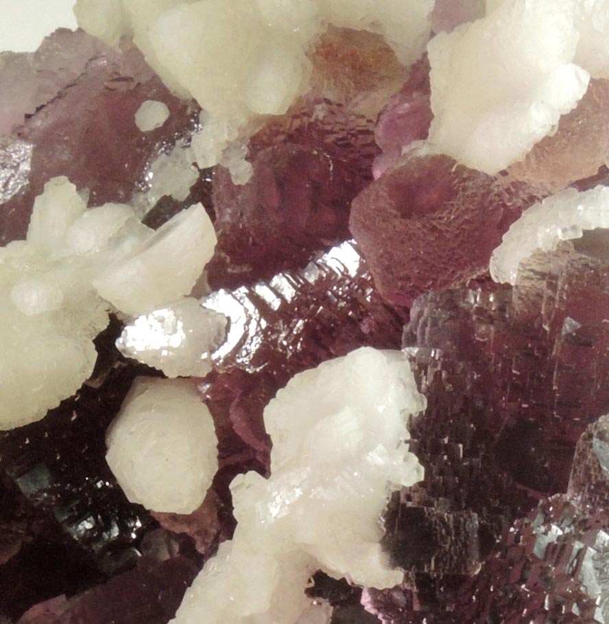 Calcite on Fluorite from Jingbian, Zongyang, Anqing, Anhui, China