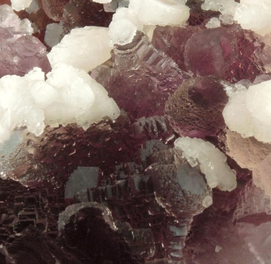 Calcite on Fluorite from Jingbian, Zongyang, Anqing, Anhui, China