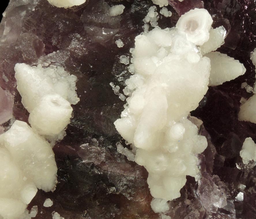 Calcite on Fluorite from Jingbian, Zongyang, Anqing, Anhui, China