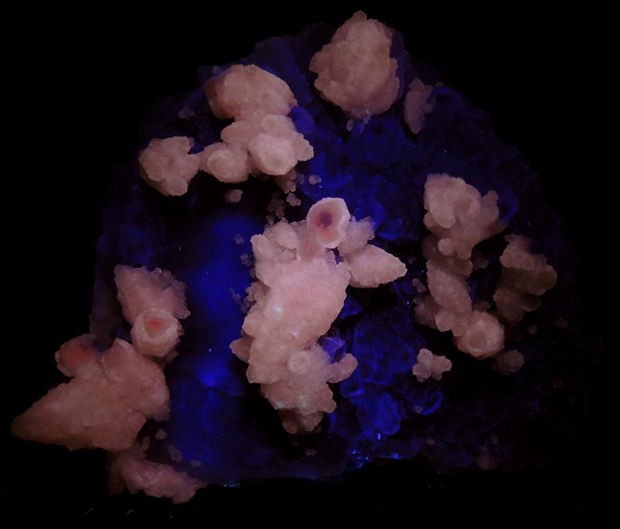 Calcite on Fluorite from Jingbian, Zongyang, Anqing, Anhui, China