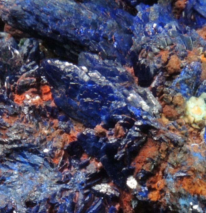 Azurite from Touissit Mine, 21 km SSE of Oujda, Jerada Province, Oriental, Morocco