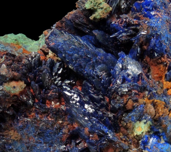 Azurite from Touissit Mine, 21 km SSE of Oujda, Jerada Province, Oriental, Morocco