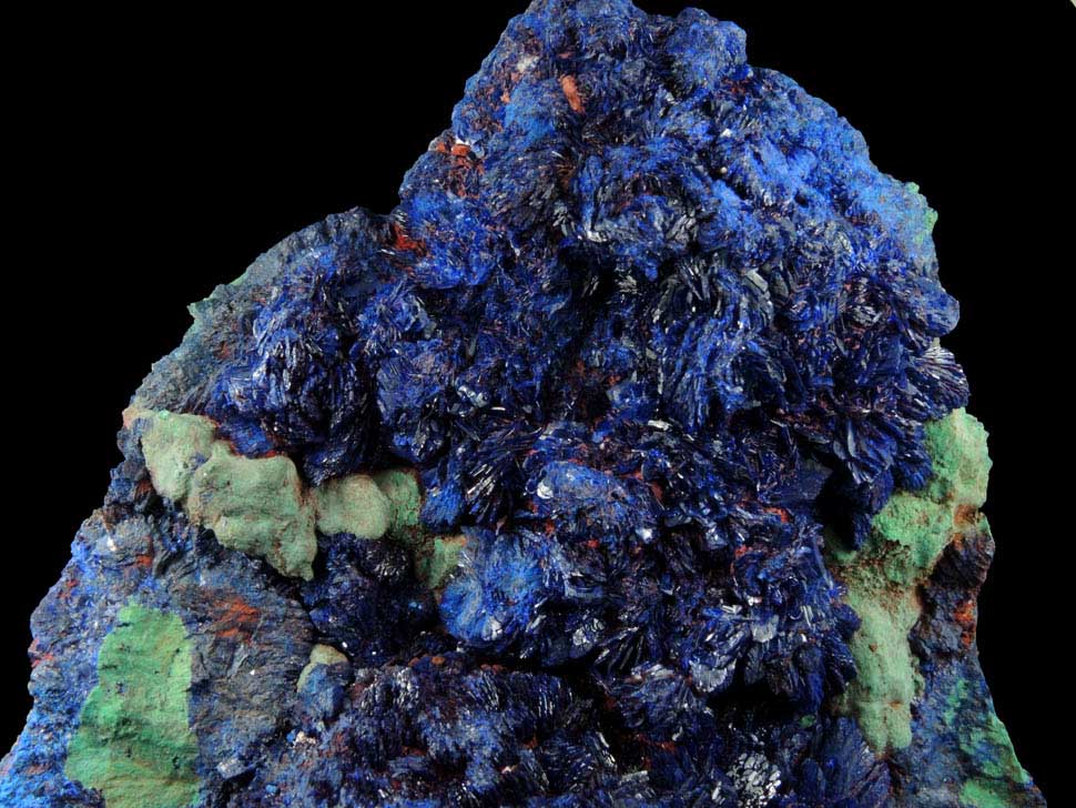 Azurite from Touissit Mine, 21 km SSE of Oujda, Jerada Province, Oriental, Morocco