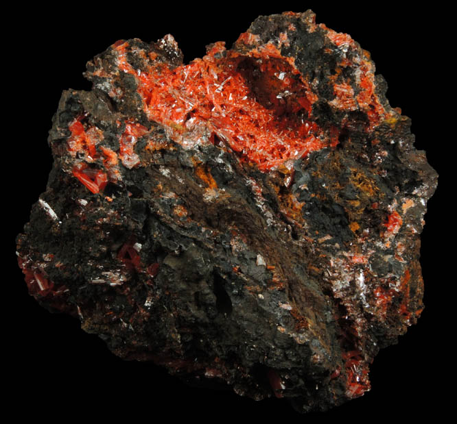 Crocoite from Dundas, Tasmania, Australia