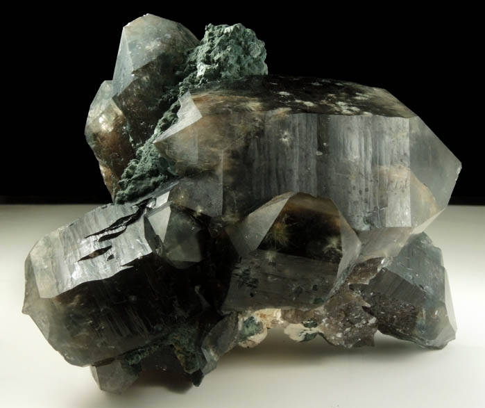 Quartz var. Smoky Quartz with Foitite-Elbaite Tourmaline from NE of Swakopmund, Erongo Region, Namibia