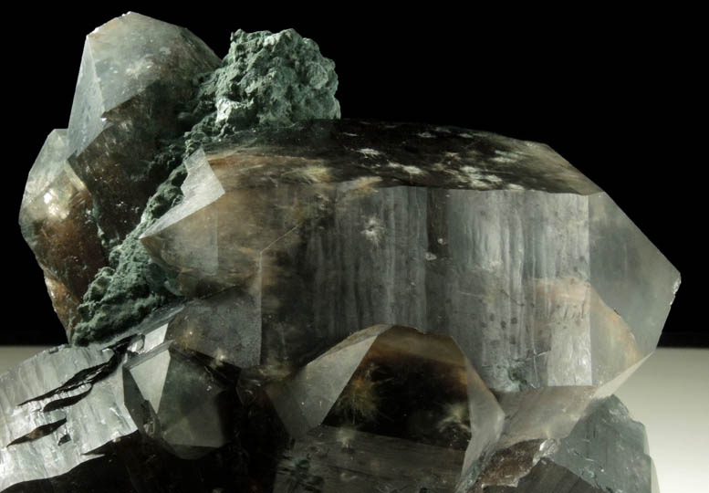 Quartz var. Smoky Quartz with Foitite-Elbaite Tourmaline from NE of Swakopmund, Erongo Region, Namibia