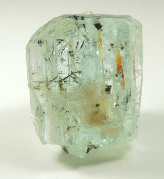 Beryl var. Aquamarine with Schorl Tourmaline inclusions from Erongo Mountains, 20 km north of Usakos, Damaraland, Namibia