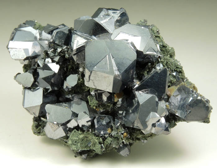 Galena (Spinel Law-twinned), Sphalerite, Pyrite from Gyudyurska Mine, Zlatograd, Smolyan Oblast, Bulgaria