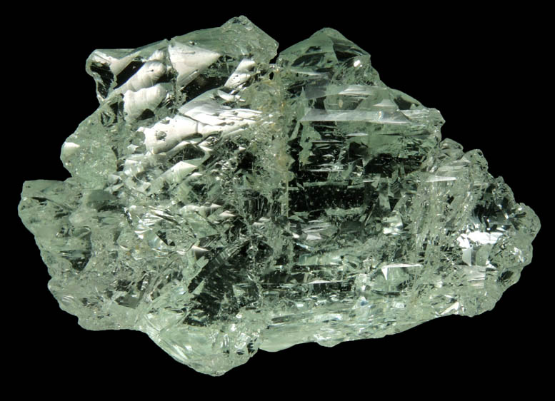 Beryl var. Aquamarine (etched gem-grade crystal) from Minas Gerais, Brazil
