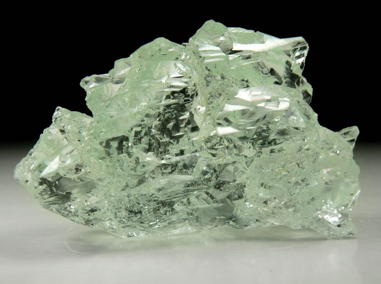 Beryl var. Aquamarine (etched gem-grade crystal) from Minas Gerais, Brazil