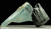 Beryl var. Aquamarine with Schorl Tourmaline from Erongo Mountains, 20 km north of Usakos, Damaraland, Namibia