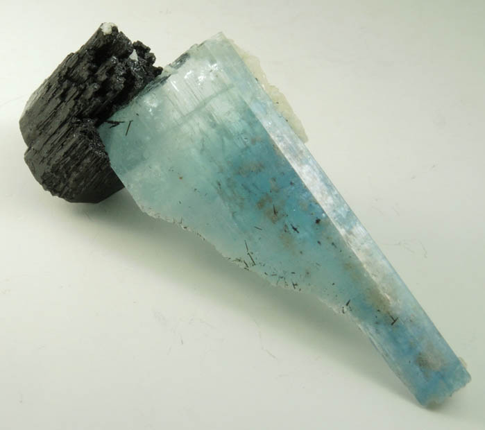 Beryl var. Aquamarine with Schorl Tourmaline from Erongo Mountains, 20 km north of Usakos, Damaraland, Namibia