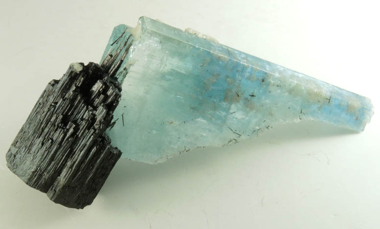 Beryl var. Aquamarine with Schorl Tourmaline from Erongo Mountains, 20 km north of Usakos, Damaraland, Namibia