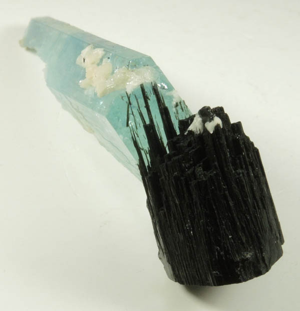 Beryl var. Aquamarine with Schorl Tourmaline from Erongo Mountains, 20 km north of Usakos, Damaraland, Namibia