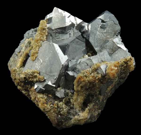 Galena, Siderite, Pyrite from Neudorf, Sachsen-Anhalt, Germany