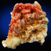 Vanadinite on Barite from Mibladen, Haute Moulouya Basin, Zeida-Aouli-Mibladen belt, Midelt Province, Morocco