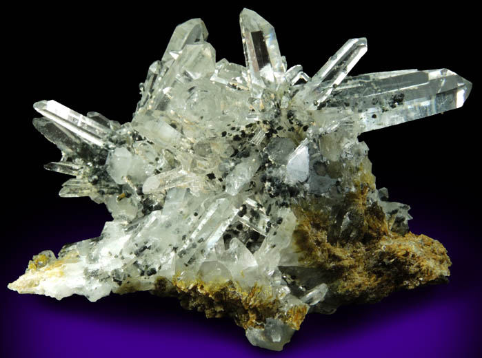 Quartz with Galena on Epidote from Krushev Dol Mine, Madan District, Rhodope Mountains, Bulgaria