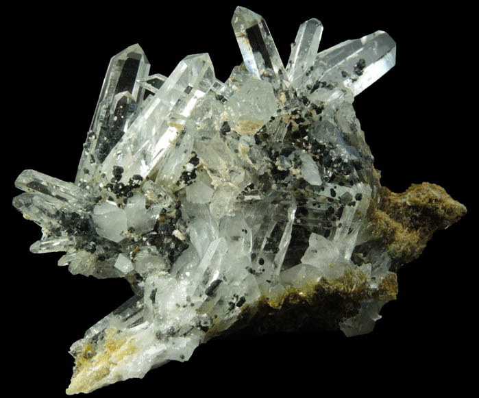 Quartz with Galena on Epidote from Krushev Dol Mine, Madan District, Rhodope Mountains, Bulgaria