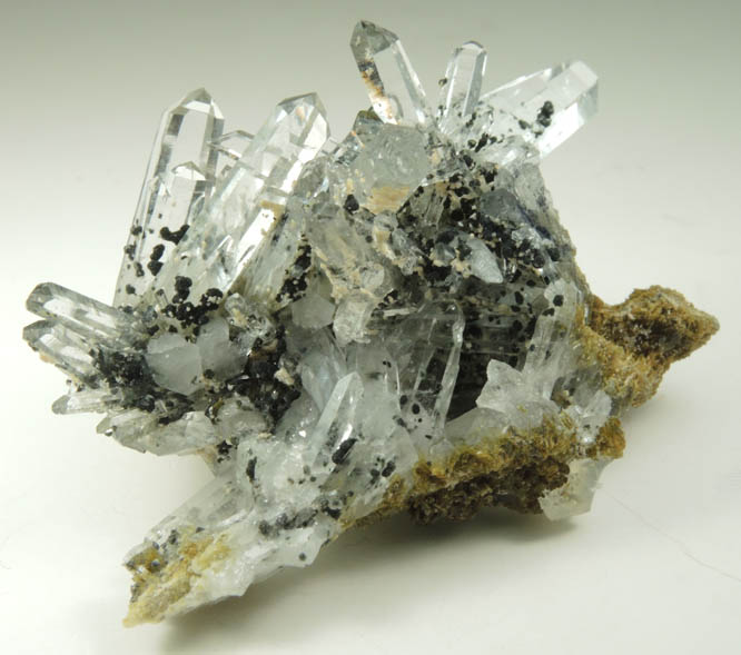 Quartz with Galena on Epidote from Krushev Dol Mine, Madan District, Rhodope Mountains, Bulgaria