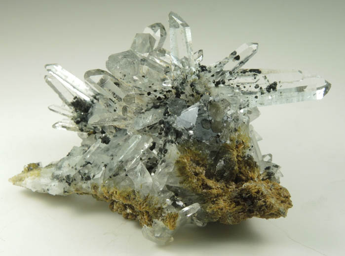 Quartz with Galena on Epidote from Krushev Dol Mine, Madan District, Rhodope Mountains, Bulgaria