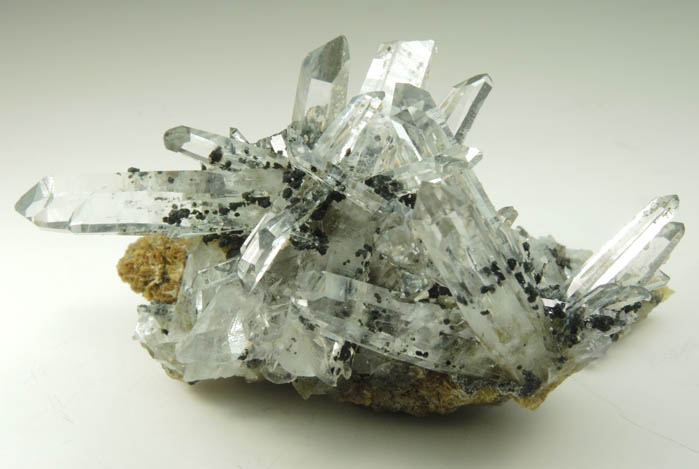 Quartz with Galena on Epidote from Krushev Dol Mine, Madan District, Rhodope Mountains, Bulgaria