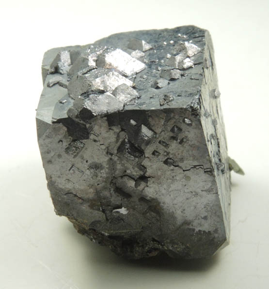 Galena (cubic crystal with octahedral Galena overgrowth) from Tri-State Lead-Zinc Mining District, near Joplin, Jasper County, Missouri