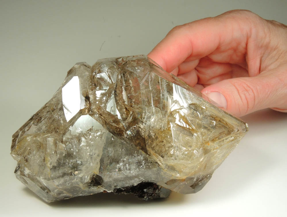 Quartz var. Herkimer Diamond (skeletal habit) from Treasure Mountain Diamond Mine, Little Falls, Herkimer County, New York