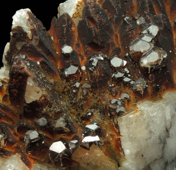 Calcite with Limonite from Lowville, Lewis County, New York