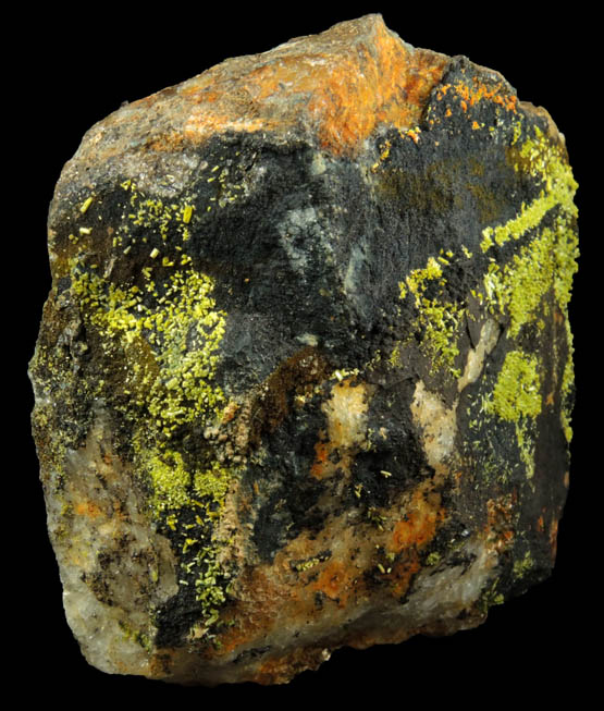 Pyromorphite, Mottramite, Vauquelinite from Allah Cooper (Valcooper) Mine, Contrary Creek District, near Mineral, Louisa County, Virginia