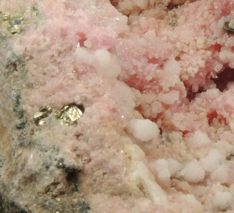 Rhodonite, Calcite, Quartz, Pyrite from Pachapaqui District, Bolognesi Province, Ancash Department, Peru